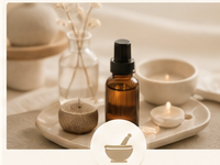 Herbal repair treatment still life