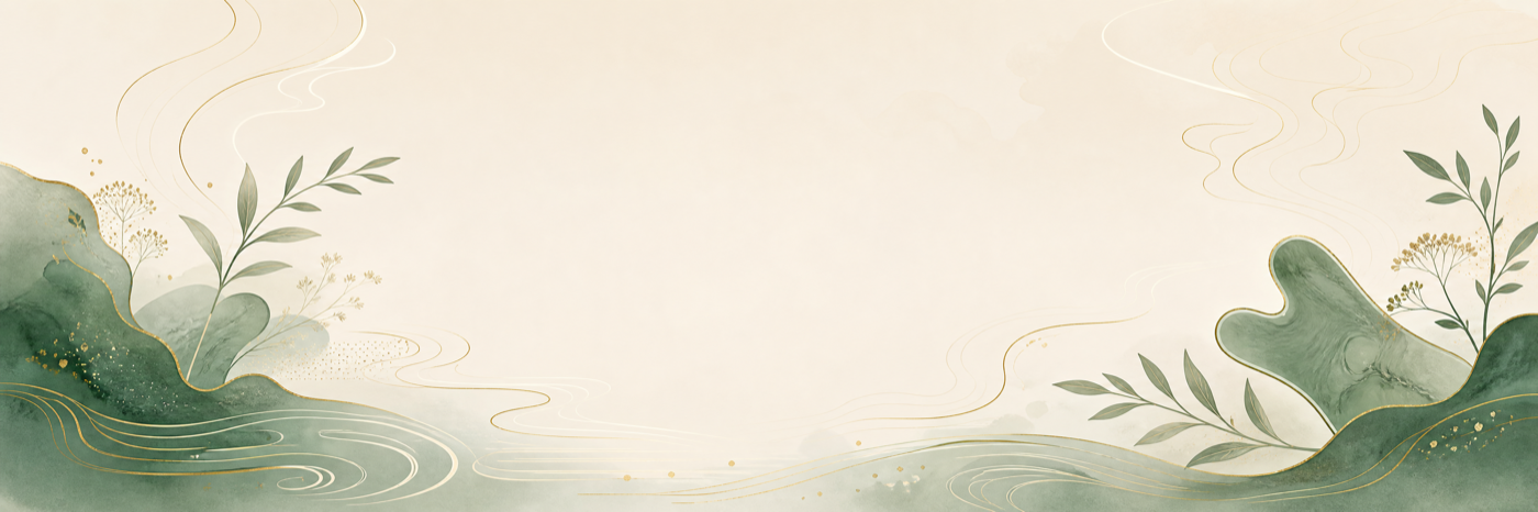 Illustrated herbal steam and botanical linework